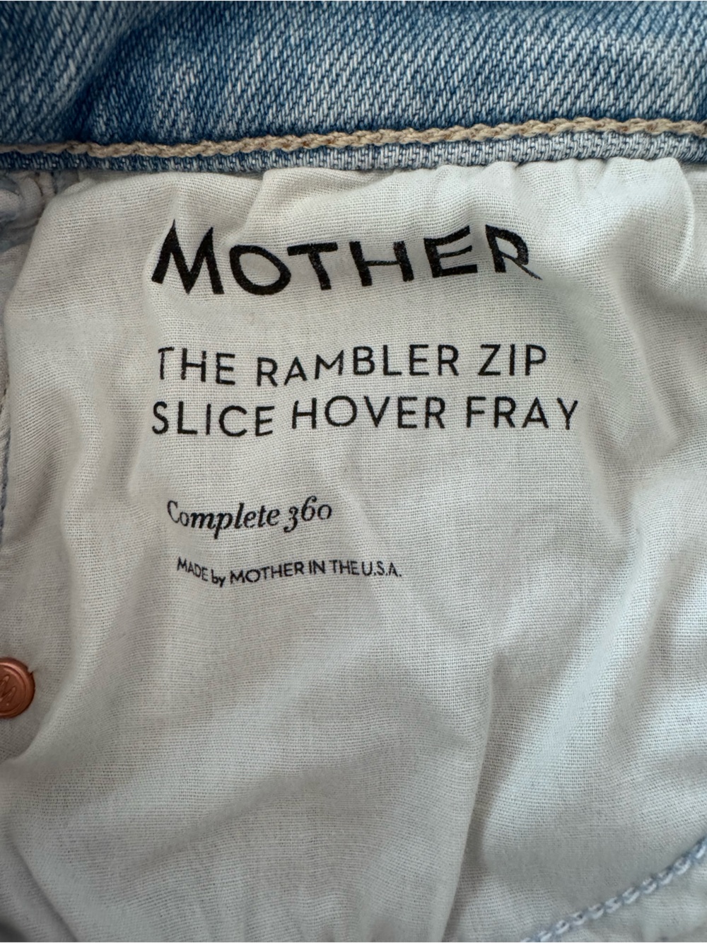 MOTHER The Rambler Zip Slice Hover Jeans in Complete 360 Embroidered Bow Sz: 26 - Picture 7 of 11